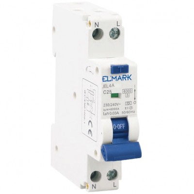 Electronic DPN 1P+N 20A 30mA 6kA Type A AC/DC RCBO-JEL9A 40503A